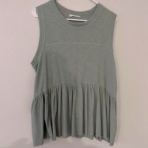 Ribbed Peplum Tanktop